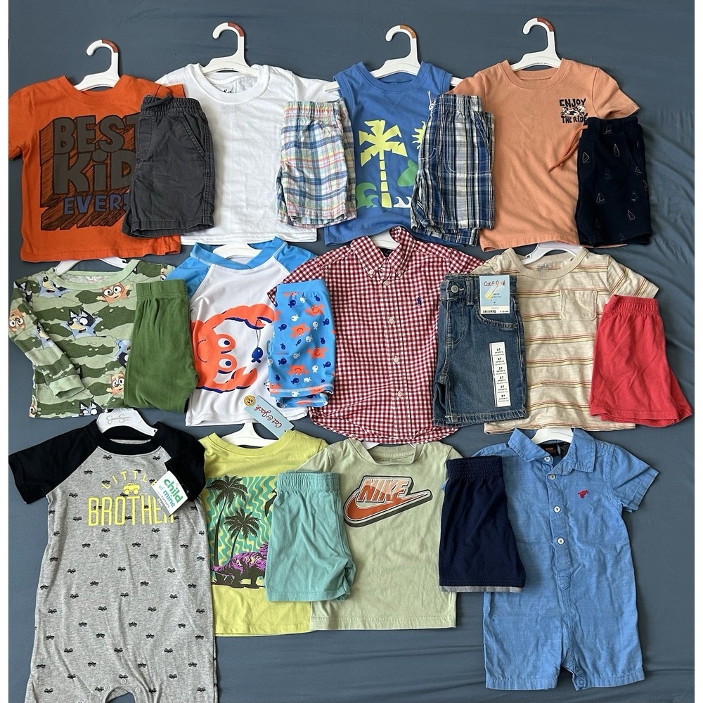 Huge Lot Boys Clothes 24 2T Months NEW & EUC Summer Nike Polo Ralph Lauren Swim